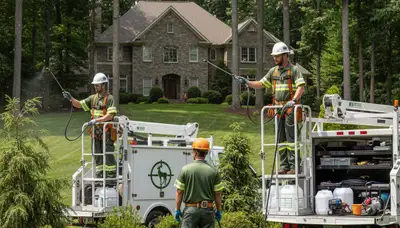 Deer deterrent treatment protecting trees and landscaping in Royal Oak, MI