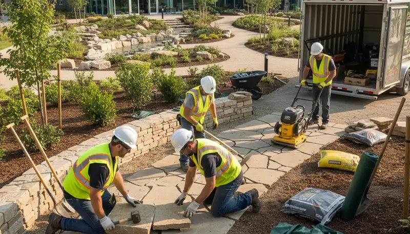 Landscape design planning for a tree service project in Royal Oak, MI