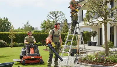 Royal Oak, MI tree service crew providing landscaping and arbor care for local yards