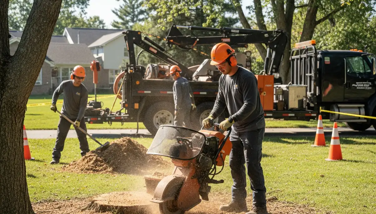 Royal Oak, MI stump removal service clearing a tree stump for a safe, clean yard