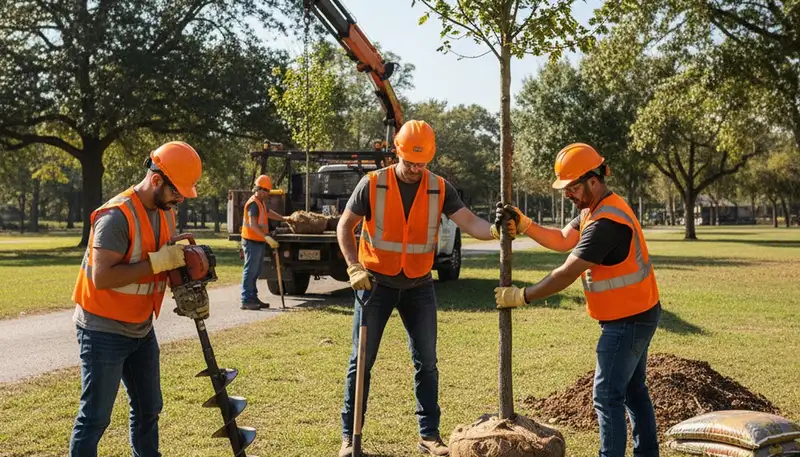 Tree planting service in Royal Oak, MI by local arborists for residential and commercial properties