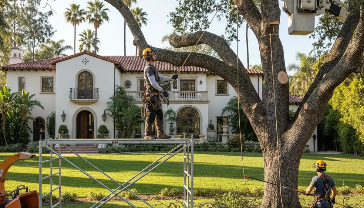Tree service crew in Royal Oak, MI providing professional tree care for local properties
