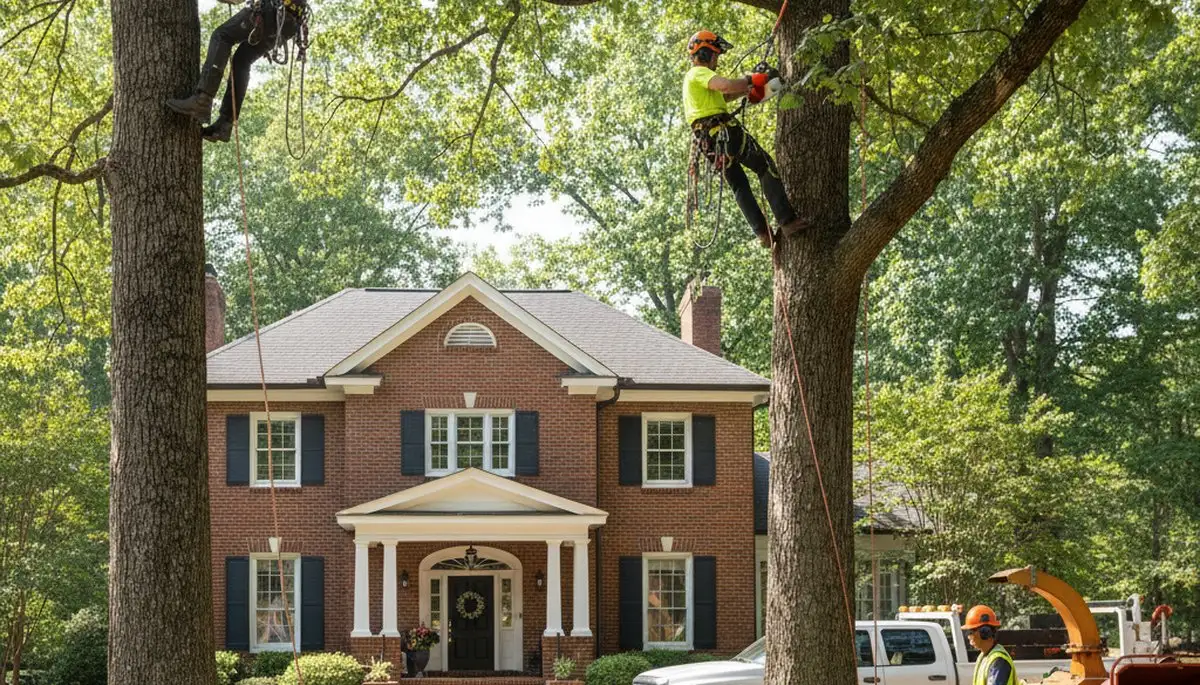 Tree service crew in Royal Oak, MI providing professional tree trimming and removal services