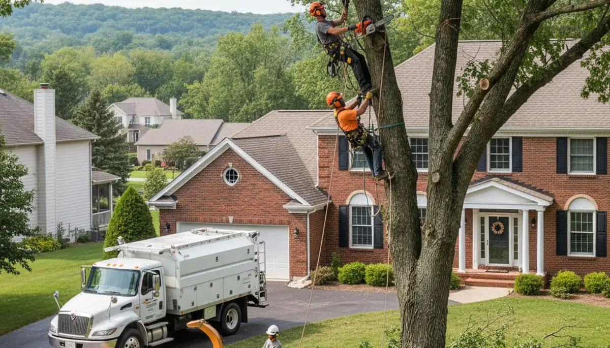 Tree service crew in Royal Oak, MI providing tree trimming and removal for local properties