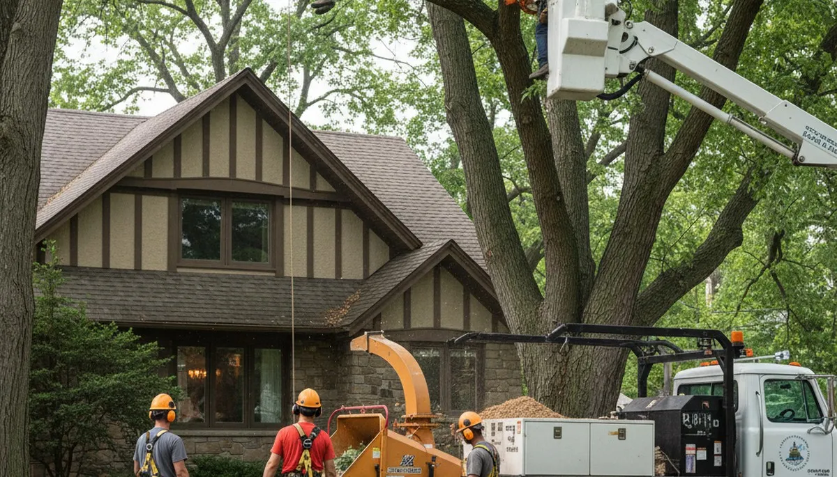 Tree service crew in Royal Oak, MI providing professional tree trimming and removal services