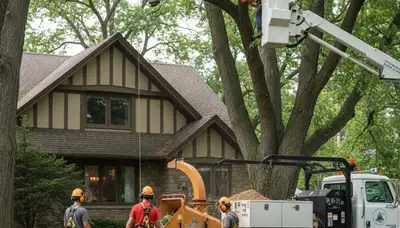 Tree service crew in Royal Oak, MI providing professional tree trimming and removal services