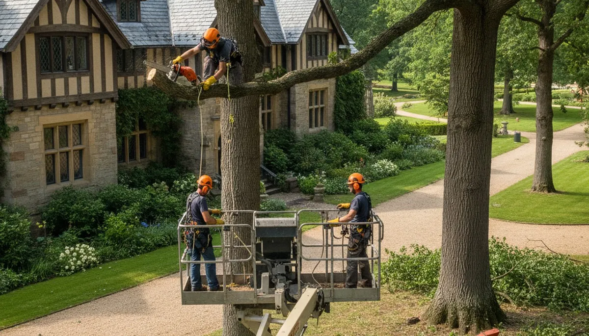 Tree service crew in Royal Oak, MI providing professional tree trimming and removal services