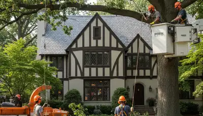 Tree service crew in Royal Oak, MI providing professional tree trimming and removal services