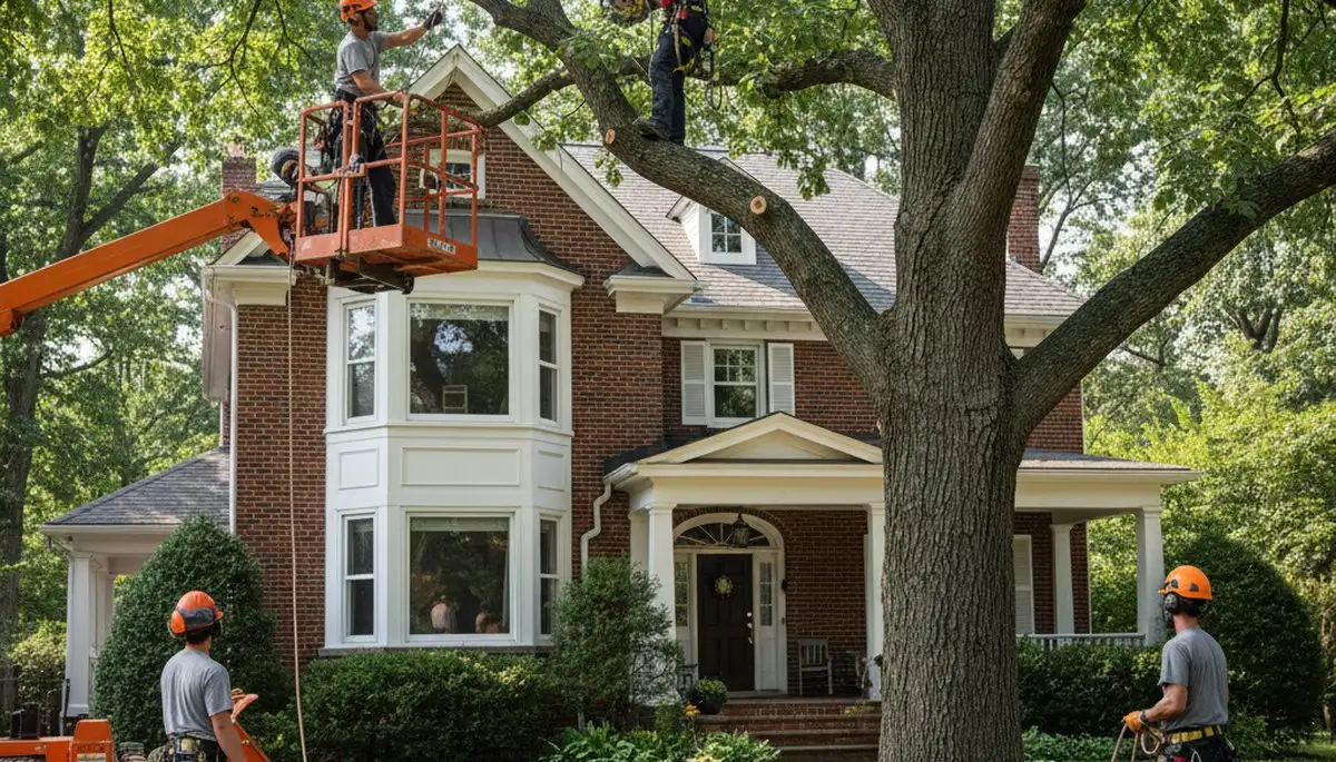Tree service crew in Royal Oak, MI providing professional tree trimming and removal
