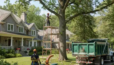 Tree service crew in Royal Oak, MI providing professional tree care and removal services