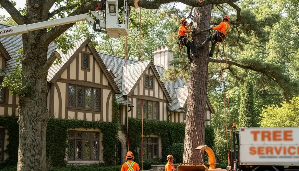 Tree service crew in Royal Oak, MI providing professional tree trimming and removal services