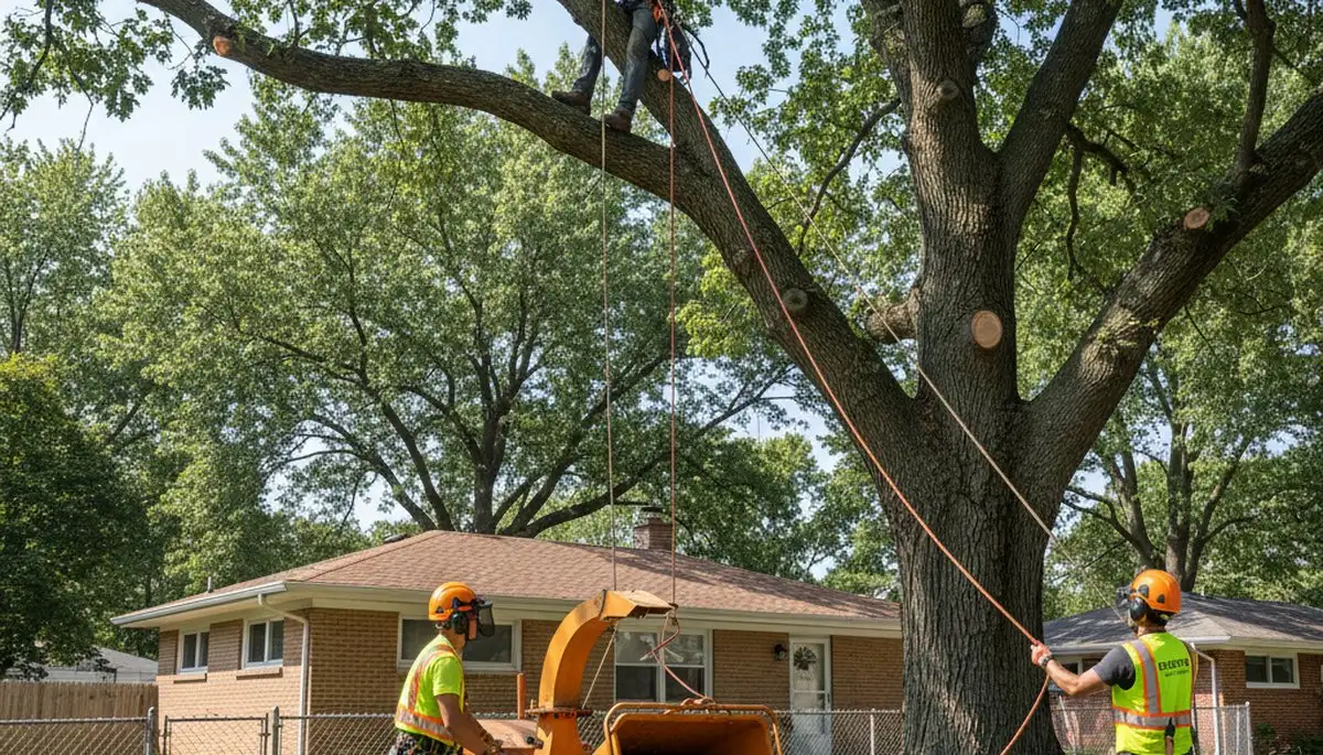 Tree service crew in Royal Oak, MI providing professional tree care and removal services
