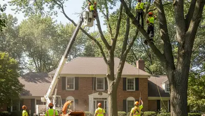 Tree service crew in Royal Oak, MI providing professional tree care and removal services